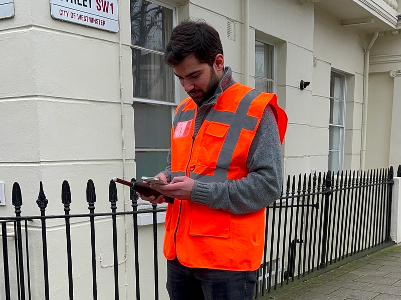 Our expert utilises Schmidt hammer testing with advanced equipment to ensure precision and reliability in assessing material strength and integrity