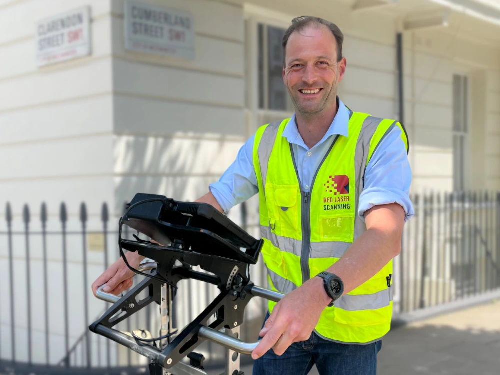 An underground utility surveyor uses GPR for efficient and accurate utility mapping