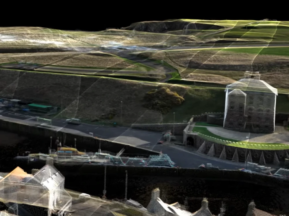 Aerial view of the countryside captured by our drone survey, providing clear, high-resolution images for precise mapping and analysis