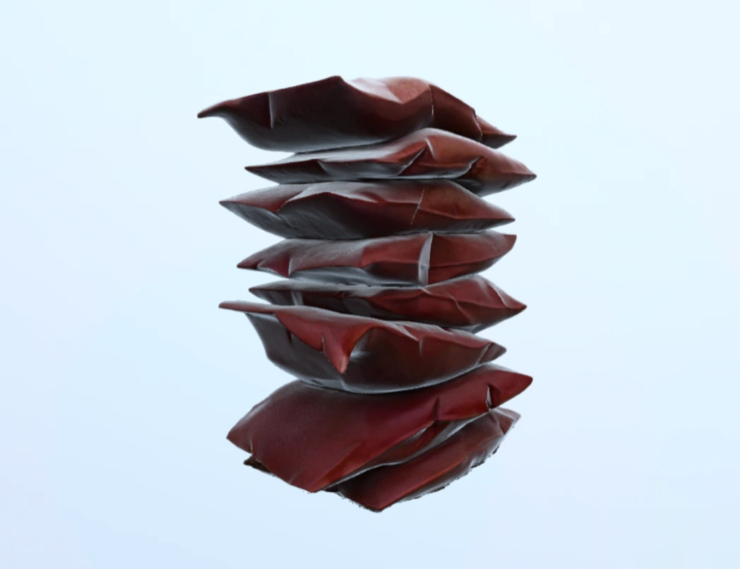 Mesh model of the Frieze Sculpture, Red Stack